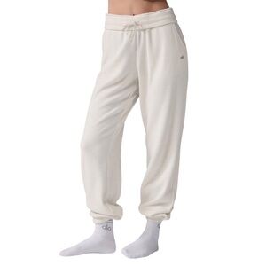 Alo Yoga Waffle Weekend Escape Jogger Ivory S